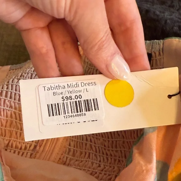 Strut & Bolt Tabitha Strapless multicolor Dress large - Picture 6 of 8